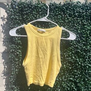Zara yellow crop top